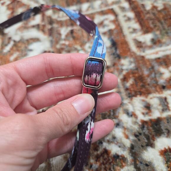 Vera Bradley Indiana Rose All In One Crossbody Adjustable Purple Maroon Floral - Picture 11 of 12